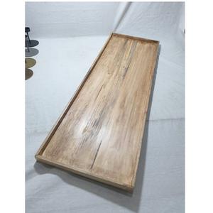 Bandeja de madera de acacia moderna de gran venta, forma redonda con serpientes pulidas regulares para servir comida, desayuno para servir comida de serpientes - Product Image 2
