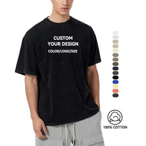 เสื้อยืด250 GSM ทรงโอเวอร์ไซส์สำหรับผู้ชายเสื้อยืดผ้าฝ้าย100% ไหล่ตกพิมพ์ลายกราฟิกปรับแต่งได้ - Product Image 3