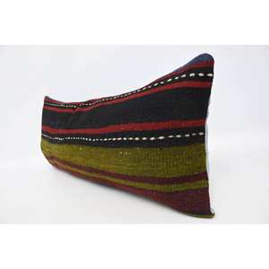 Almohada de lana verde oscuro, patrón de hojas Vintage bordadas, 16X36 pulgadas, elegancia tradicional, relleno de espuma suave para uso doméstico - Product Image 4