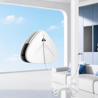 Nettoyeur de vitres magnétique double face anti-pincement réglable pour épaisseurs de 20 à 40 mm, avec tête remplaçable à six niveaux