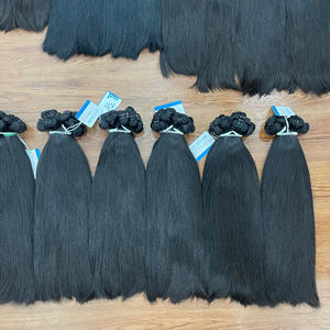 Wholesale 100% Vietnamese raw <b>hair</b> vendor natural straight human <b>hair</b> <b>extensions</b> raw <b>hair</b> bundles double drawn natural <b>color</b> - Product Image 5