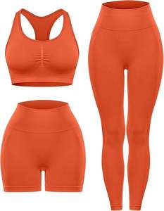 Sujetador de gimnasio de alta calidad para mujer y conjunto de mallas de yoga transpirables para ropa de fitness y yoga - Product Image 1