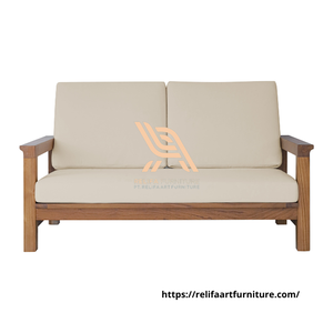 Mobilier d'extérieur Chaises de jardin Chaise 2 places Finition naturelle pour l'intérieur et l'extérieur - Product Image 3