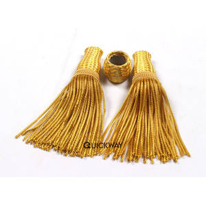 OEM académico oro lingotes borlas graduación Tam borla al por mayor Doctoral Tam con oro lingotes borla en Color dorado - Product Image 2
