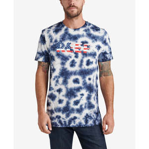 T-Shirt da Uomo Reef a Maniche Corte con Stampa Tie-Dye Blu Taglia S - 100% Cotone e Fibra di Bambù 300 Grammi Jersey Nuovo Modello - Product Image 1