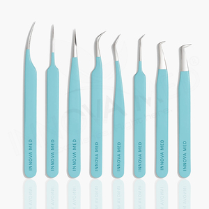 Pinzas de pestañas de visón con logotipo personalizado para extensión de pestañas Herramientas de belleza hechas a mano disponibles en todos los colores Etiqueta privada - Product Image 1