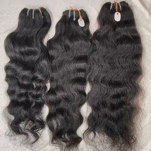 Livraison directe Vendeur pour les paquets de cheveux bruts de cheveux indiens naturels raides ondulés Extension de cheveux humains Remy en gros - Product Image 1