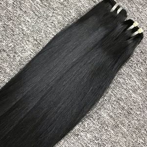TRAME de haute qualité os noir droite vierge faisceau de cheveux humains longue longueur cheveux bruts avec dentelle suisse un donneur pour les femmes - Product Image 4