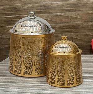 Palm <b>Tree</b> Design Golden Luxury S.Steel Chafing Dish with Acrylic Cover made in S.Steel for home use - Product Image 6