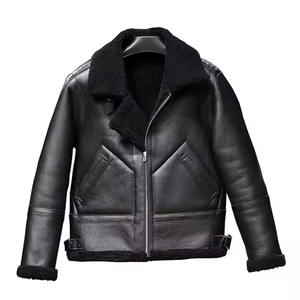 Veste en cuir 2025 de qualité supérieure pour homme vestes grande taille avec fermeture éclair veste en cuir de moto en Pu pour hommes - Product Image 1