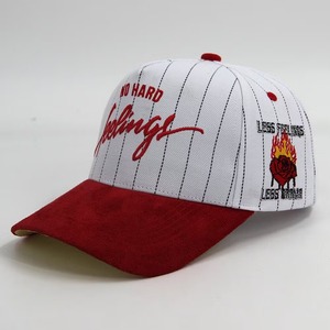 Casquettes de baseball personnalisées en gros BSCI à deux tons avec des rayures, logo brodé personnalisé, chapeaux rayés, fabricant de chapeaux VN, casquettes de sport - Product Image 1