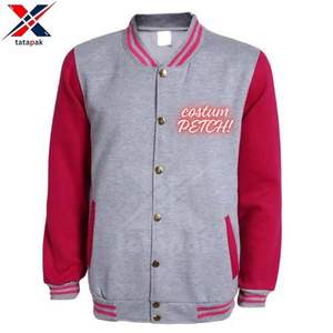 Chaquetas de Cuero Estilo Universitario para Hombre, Delgadas, con Cuello Alto, Mangas Letterman, Logotipo Frontal, Servicio OEM - Product Image 2