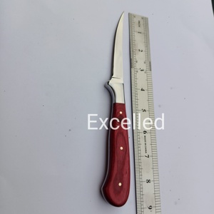 มีดเชฟเนื้อแบบทำมือมีดด้ามไม้ pakka J2ใบมีดเหล็กรวมถึงปลอกหนังจับปลามีดตัดเนื้อ - Product Image 5