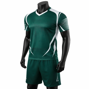 Conjunto de Uniforme de Voleibol Personalizado para Hombre, Camiseta y Pantalones Cortos con Cuello en V, Tejido Elástico Transpirable de Secado Rápido, Sublimación para Equipo - Product Image 6