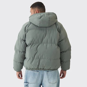 Doudounes avec logo personnalisé pour hommes, imperméable à la mode, manches longues, vente en gros, vêtements décontractés, veste d'hiver pour homme - Product Image 3