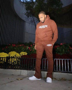 Survêtement pour hommes imprimé Slim Fit imprimé deux pièces hommes à capuche survêtement ensembles imprimé survêtement empilé hommes pull survêtement ensembles - Product Image 4