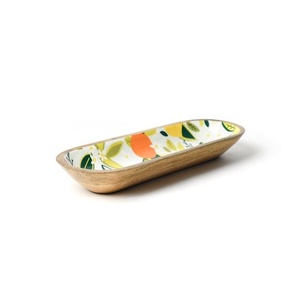 Bol en bois de mangue bol imploré à la main bol de bougie de soja rustique décoration de table mariages à la maison - Product Image 1