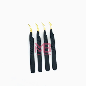 Pince à épiler pour extensions de cils de haute qualité, ensemble personnalisé avec embout personnalisé pour cils, poignée diamantée, antistatique, en acier inoxydable - Product Image 2