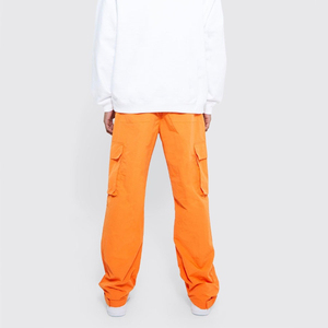 Pantalones cargo de nailon naranja holgados para hombre más vendidos, precio al por mayor, pantalones de trabajo multibolsillos ligeros y duraderos - Product Image 4