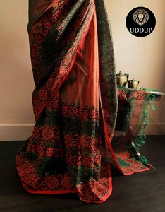 Sari indio de calidad superior Aspecto elegante Ropa de fiesta Sari de seda de algodón a precio al por mayor Exportador y fabricante de India - Product Image 2