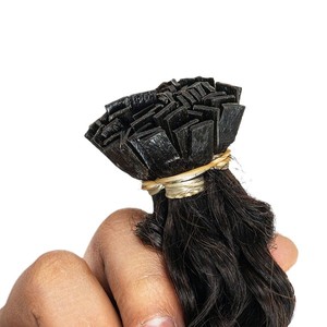 Summer Hot Trend 24 ''Blonde #60 Extensions de cheveux à pointe plate en kératine vierge indienne Water Wavy Style-Hot Trend in Summer - Product Image 6