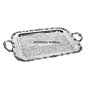 Luxury Metal <b>Chocolate</b> Tray Rectangle Shape Designer <b>Chocolate</b> Platter Hot Selling <b>Fancy</b> New <b>Chocolate</b> Tray - Product Image 4