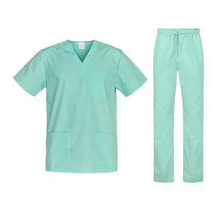Ensemble de gommage unisexe tunique à enfiler et pantalon à enfiler uniforme de médecin et gommages tissu léger - Product Image 1