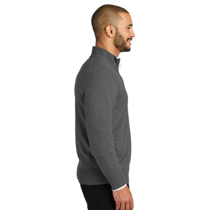 Super Heavyweight 1/4-<b>Zip</b> Pullover Sweatshirt Graphite Heather <b>Quarter</b>-<b>Zip</b> Merino Wool Sweater - Product Image 3