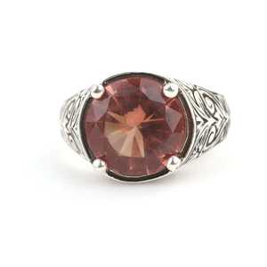 <b>Men's</b> Trendy Fashion <b>Rings</b> Silver <b>Ring</b> with Zultanite Stone Rose Gold & Rhodium Plated Stylish Inlay Design Gift - Product Image 4