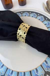 Anneau de serviette de mariage en fer rustique moderne, design luxueux, écologique, durable, élégant, pratique et fonctionnel - Product Image 4