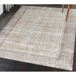 Brown Anatolian Design <b>Chenille</b> Turkish <b>Rug</b>: Anti-Slip Runner,<b>Chenille</b> <b>Rug</b> - Product Image 3