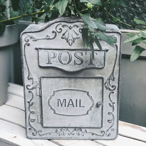 Lightweight Metal Galvanized Tin Mailbox Handmade Wall Mounted Design High Quality for Letters at the Lowest Price - Product Image 5