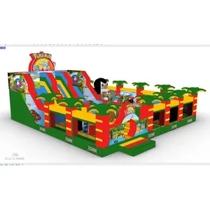 Grande aire de jeux gonflable extérieure sur le thème du palmier - Product Image 5