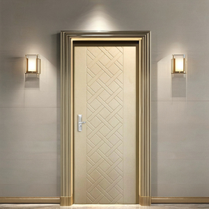 Porte intérieure en PVC polymère bois MDF de 40 mm d'épaisseur, moderne, résistante à l'humidité, insonorisée, anti-fissures, pour maison, hôtel, villa, commerce - Product Image 4