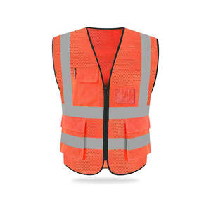 Chaleco de Seguridad Reflectante de Alta Visibilidad, Transpirable, de Poliéster, con Múltiples Bolsillos, para Trabajadores Industriales, Logotipo Personalizado OEM - Product Image 6