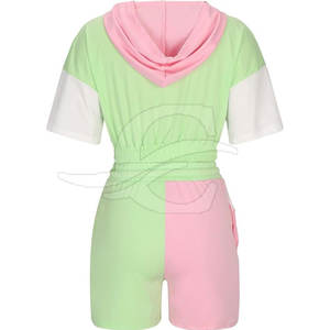 Nouvelle Collection 2025 : Ensemble Short et Hoodie Femme Streetwear Léger et Respirant 100% Coton – Vente en Ligne - Product Image 3