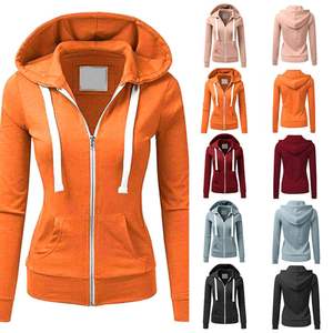 Sweat-shirts pour femmes en matière de qualité supérieure, anti-boulochage, couleur unie personnalisée, respirants, pour l'hiver. - Product Image 6