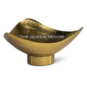 Meilleures ventes Bol décoratif en plaqué or de forme unique Bol à plateau de service et de friuts secs Nouveau look - Product Image 3