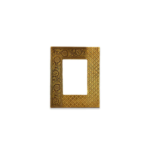 Ornate Metal Rectangular <b>Photo</b> <b>Frame</b> With Embossing Printing Wall <b>Mounted</b> Vertical Design - Product Image 1