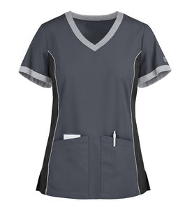 Conjuntos de uniformes de ajuste moderno para mujer, uniformes elásticos antiolor, transpirables, con cuello en V, conjunto de laboratorio de clínica de Hospital, venta al por mayor - Product Image 2