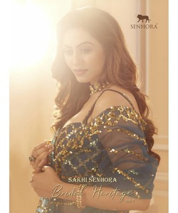 Navratilehengacholi สีดำสำหรับผู้หญิงเต้นรำงานแต่งงานกลางคืนเจ้าสาว - Product Image 6