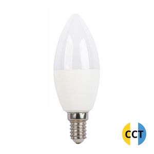 Lámpara vela LED E14 con memoria, CCT 6W, 560lm, 37x105mm. (F-Bright 2601742) - Product Image 1