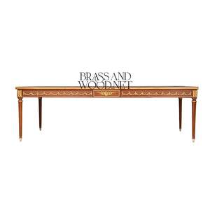 โต๊ะน้ำชาศูนย์ศิลปะการฝังไม้แบบฝรั่งเศส พร้อมงานฝังไม้ทำมือ ตกแต่งด้วยสีทองอย่างหรูหรา และดีไซน์สไตล์ยุโรปคลาสสิก - Product Image 2