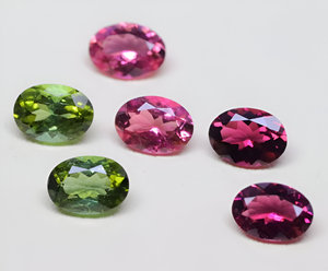 Todo el lote facetado de turmalina múltiple natural Turmalina de forma ovalada Increíble turmalina natural colorida El tamaño disponible es de 7x5mm - Product Image 2