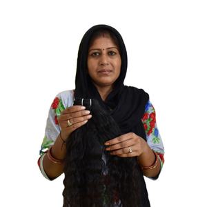 Cuticule alignée 100% naturel vierge vendeur en gros cru vendeur noir couleur droite en vrac sud indien temple cheveux humains - Product Image 6