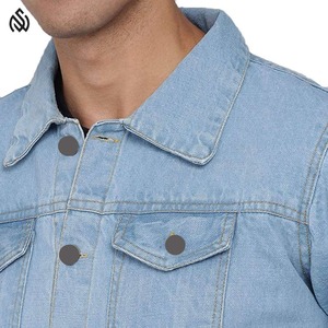 Veste d'hiver en jean à prix abordable pour hommes de grande taille et de style délavé design personnalisé vente en gros - Product Image 6