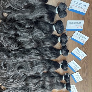 Venta caliente 2024 Venta Flash Doble dibujado Raw Extensiones de cabello de trama sin procesar Estilos ondulados-Máquina de cabello Remy vietnamita - Product Image 5