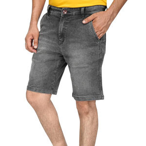 Nouveauté : Short en jean uni pour homme, 100% coton biologique, coupe slim, décontracté, tendance été, séchage rapide, respirant, idéal pour la gym - Product Image 3