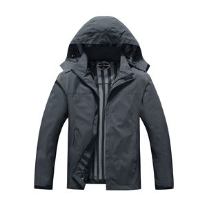 Nouvelle veste coupe-vent personnalisée à fermeture éclair complète à capuche pour hommes veste coupe-vent légère d'entraînement imperméable pour hommes - Product Image 1
