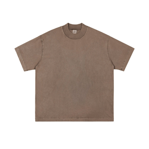 Vêtements vintage d'été sur mesure T-shirt de grande taille pour hommes T-shirt Stone Wash pour hommes - Product Image 3